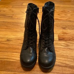 Black Moto Boots Size 9